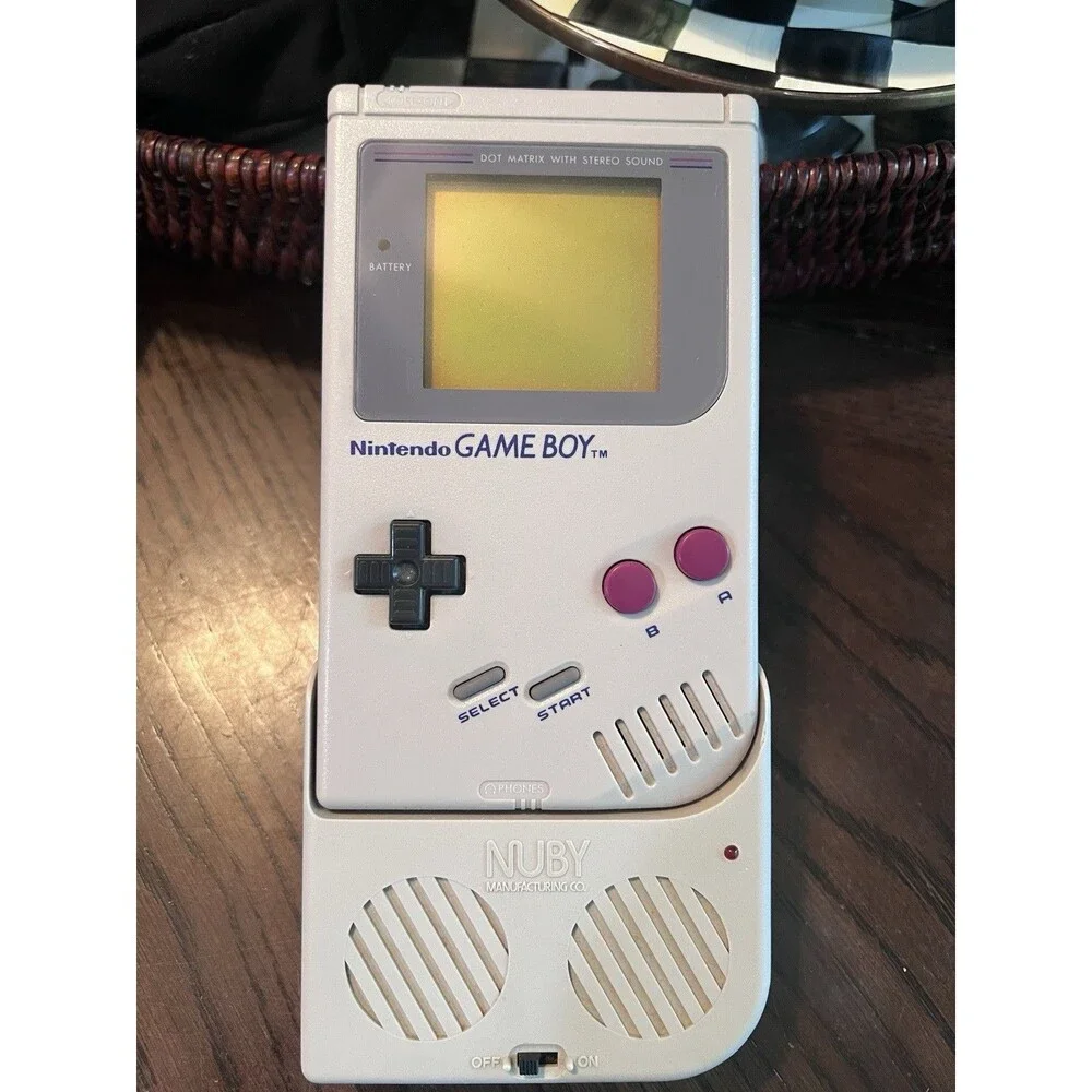 Nintendo Game Boy DMG-01 w/ Donkey Land 2 Game, Nuby Speaker - Tested
